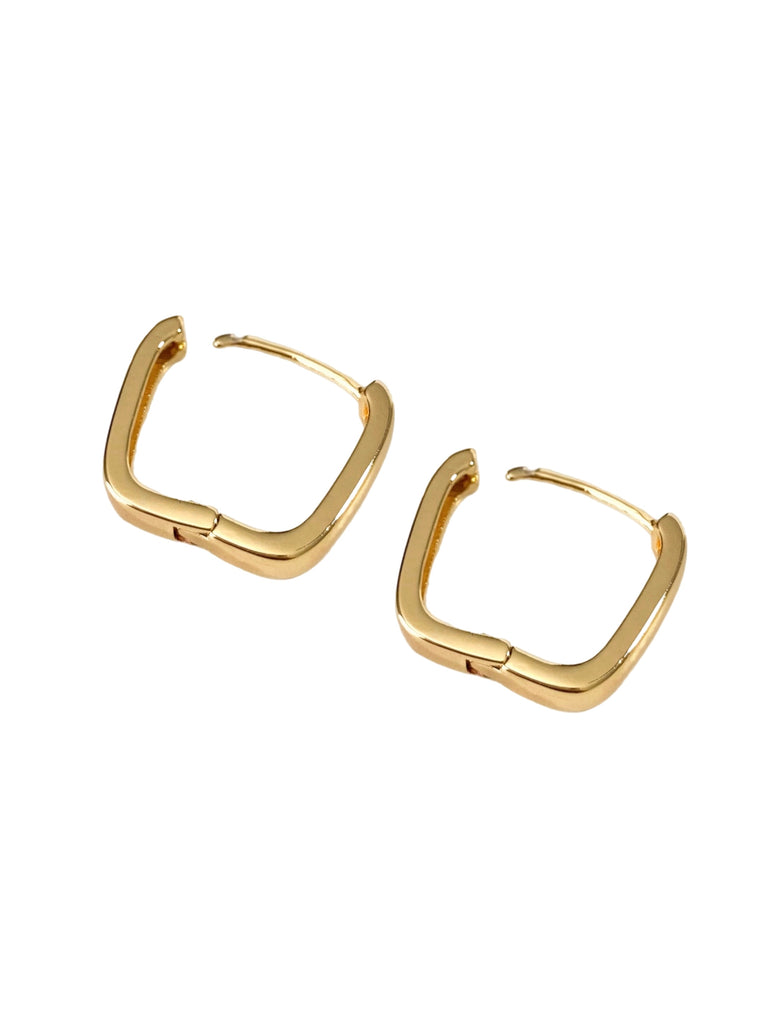 Square Mini Huggie Hoops – Southern Oyster Company